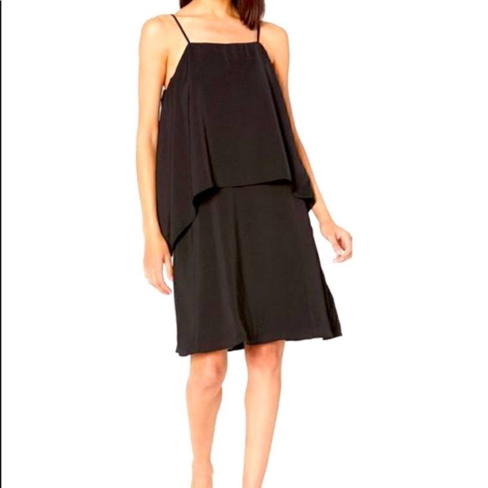 Black Paris Sunday Layered Shift Dress